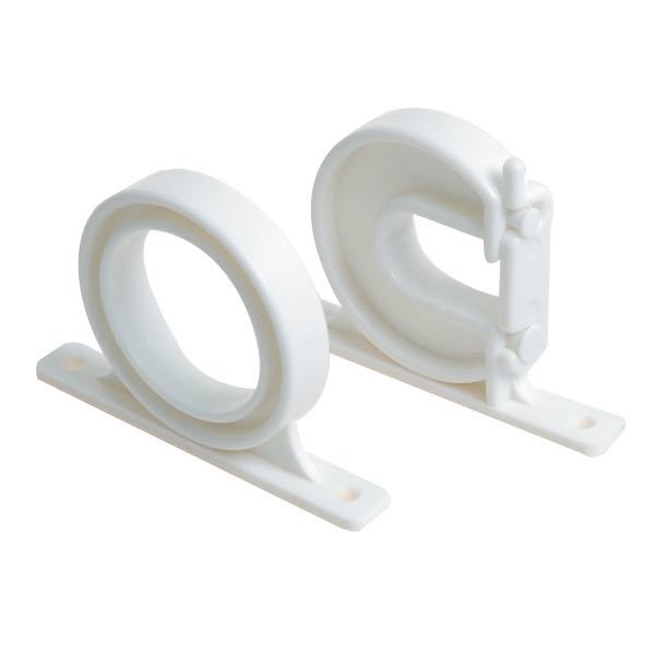 1040347_XL Fiskestangsholder hvid plast, 2stk - Billede 1
