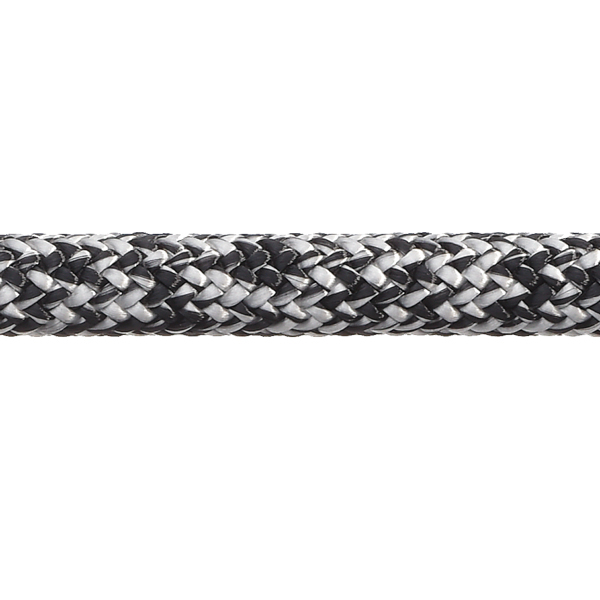 1370689-1_XL Robline Admiral 7000 Dyneema fald, 8mm Sort/Hvid - 1 mtr - Billede 1