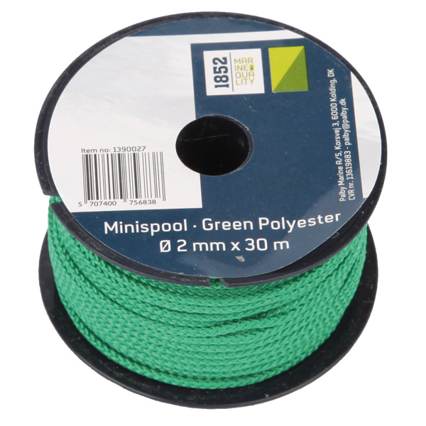 1390027_XL 1852 Minirulle Grøn Polyester Ø2mm x 30m 18stk/pk - Billede 1