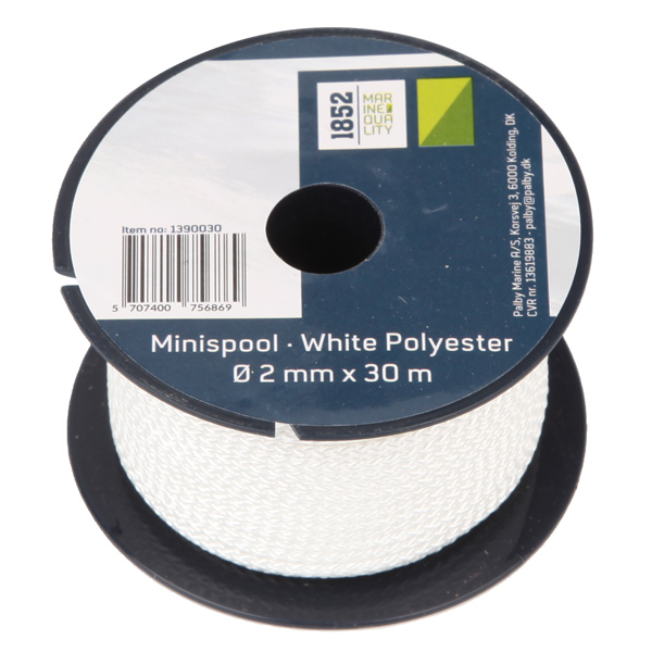 1390030_XL 1852 Minirulle Hvid Polyester Ø2mm x 30m 18stk/pk - Billede 1