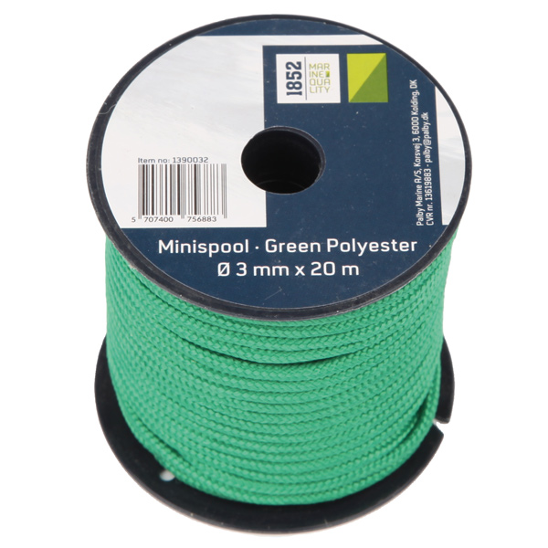 1390032_XL 1852 Minirulle Grøn Polyester Ø3mm x 20m 9stk/pk - Billede 1