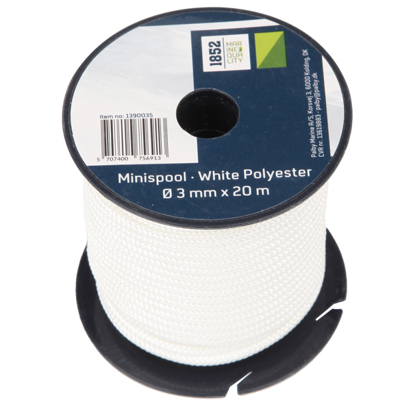 1390035_XL 1852 Minirulle Hvid Polyester Ø3mm x 20m 9stk/pk - Billede 1