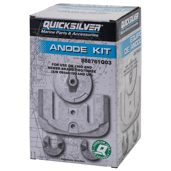 1518587_XL Quicksilver 888761Q03 aluminiumanodesæt til MerCruiser Bravo II og III drev - Billede 1