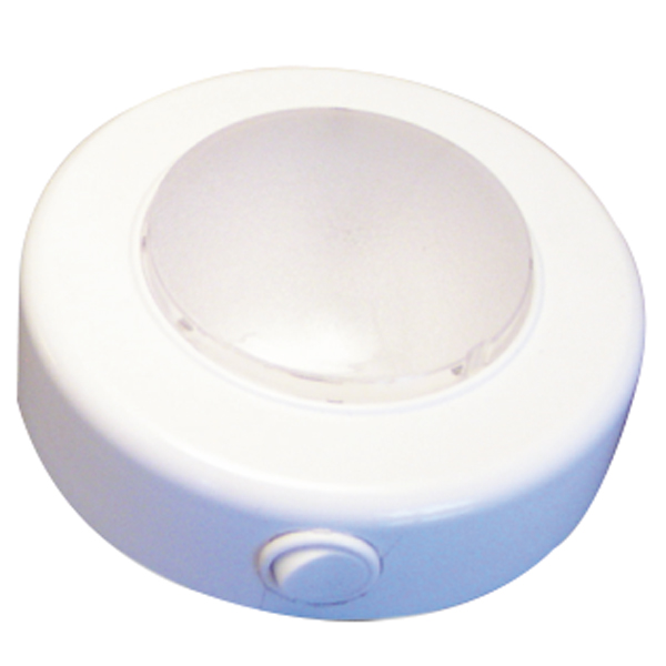 1260013_XL Loftslampe LED 12V 2,5W Ø 110 mm hvid plast - Billede 1