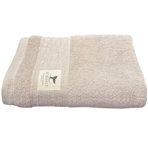 18544204_XL MB SEA &SALT Badehåndklæder Beige 180 x 100 cm - Billede 1