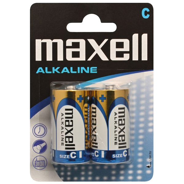 1170526_XL Maxell Alkaline C / LR14 batterier - 2stk - Billede 1