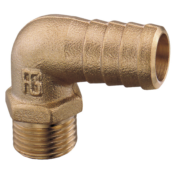 1061685_XL Guidi Slangestuds 90° udv. gevind messing 1/2" x 10 mm - Billede 1