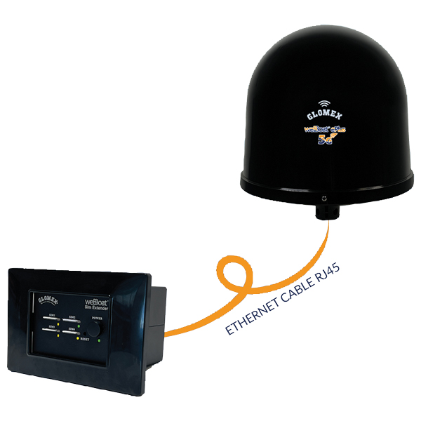 1114215_XL Glomex IT1205EPLUS Webboat ePlus 5G Ultra Speed Wifi sort m/SimExtender - Billede 1
