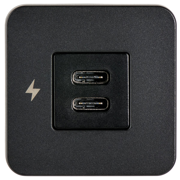 1270898_XL Scanstrut Tile indbygningstik USB-C & USB-C sort - Billede 1