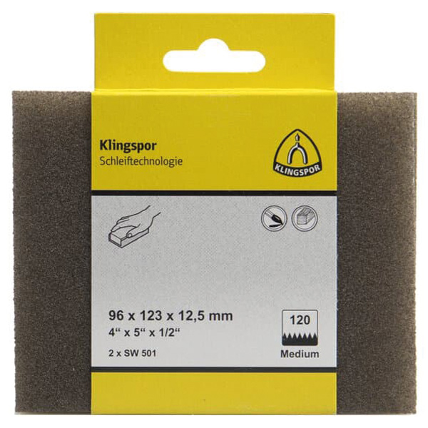 1602082_XL Klingspor slibesvampe P220 2 stk - Billede 1